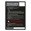 NAKLEJKA Z REGULAMINEM MYJNI BEZDOTYKOWEJ CZARNA